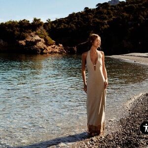 ZARA STRETCH MIDI HALTER DRESS